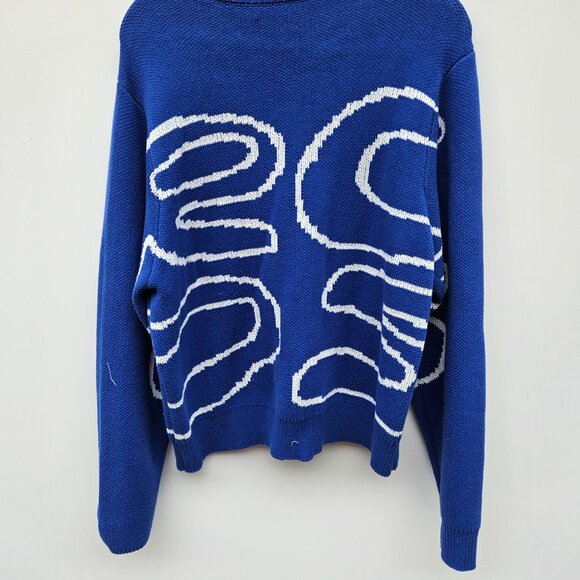 RS blue men's crewneck sweater - Picture 4 of 6